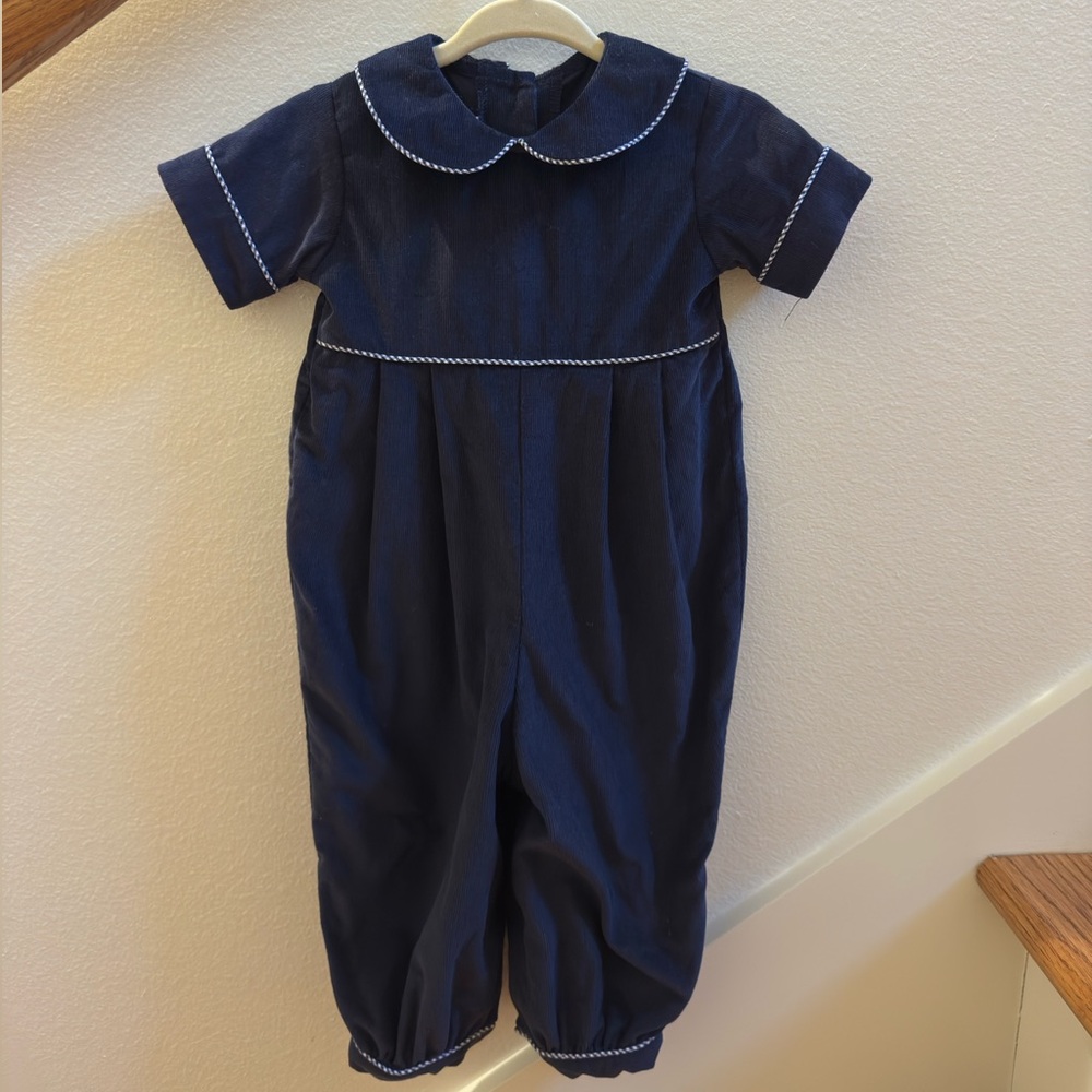 Zuccini Kids Navy Corduroy Bubble Romper 6M